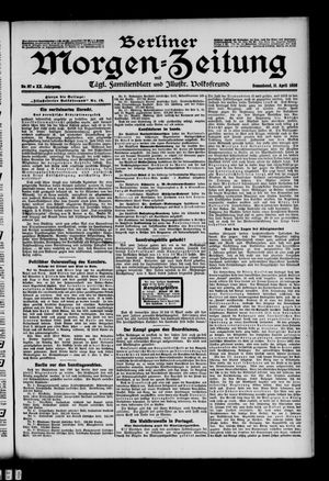 Berliner Morgen-Zeitung vom 11.04.1908