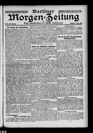 Berliner Morgenzeitung vom 14.04.1908