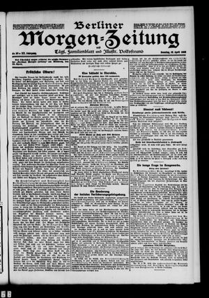Berliner Morgenzeitung on Apr 19, 1908
