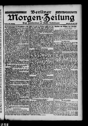 Berliner Morgenzeitung vom 22.04.1908