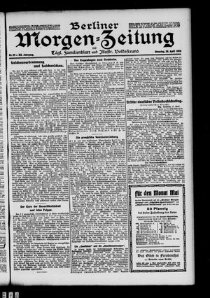 Berliner Morgen-Zeitung vom 28.04.1908