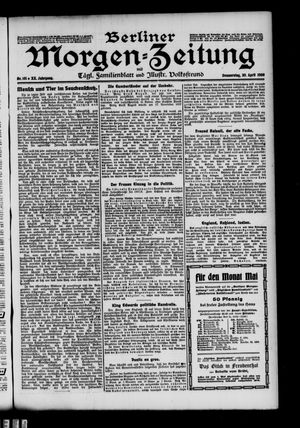 Berliner Morgen-Zeitung vom 30.04.1908