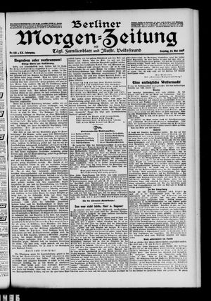 Berliner Morgen-Zeitung vom 24.05.1908