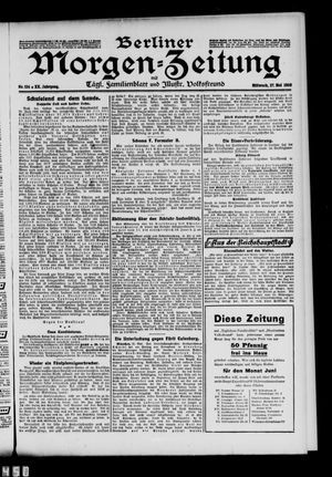 Berliner Morgen-Zeitung vom 27.05.1908