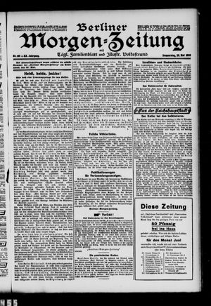 Berliner Morgen-Zeitung vom 28.05.1908