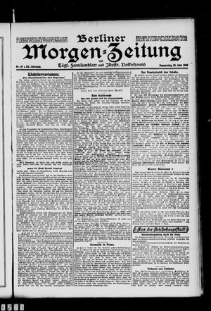 Berliner Morgen-Zeitung vom 25.06.1908