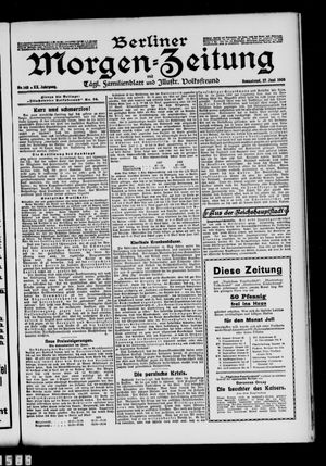 Berliner Morgen-Zeitung vom 27.06.1908