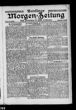 Berliner Morgen-Zeitung vom 09.07.1908