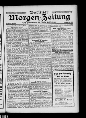 Berliner Morgen-Zeitung vom 24.07.1908