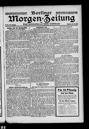 Berliner Morgen-Zeitung vom 29.07.1908