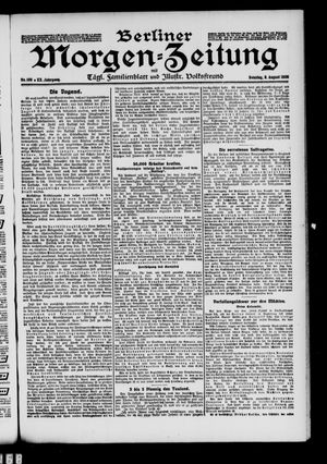 Berliner Morgen-Zeitung on Aug 9, 1908