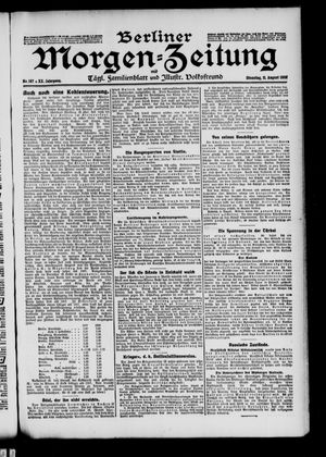 Berliner Morgen-Zeitung vom 11.08.1908