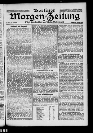 Berliner Morgen-Zeitung vom 16.08.1908