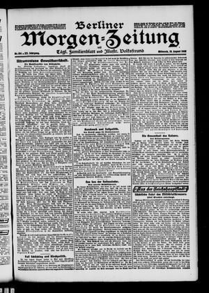 Berliner Morgen-Zeitung vom 19.08.1908