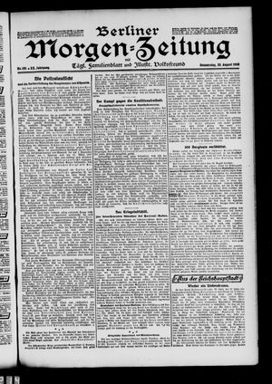 Berliner Morgen-Zeitung vom 20.08.1908