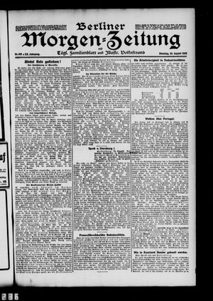 Berliner Morgen-Zeitung vom 25.08.1908