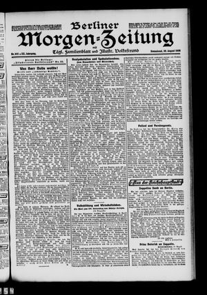 Berliner Morgen-Zeitung vom 29.08.1908