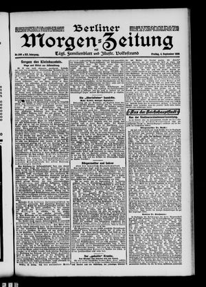 Berliner Morgen-Zeitung vom 04.09.1908