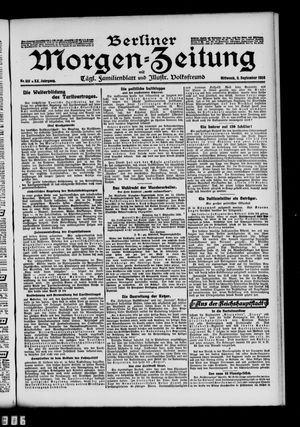 Berliner Morgen-Zeitung vom 09.09.1908