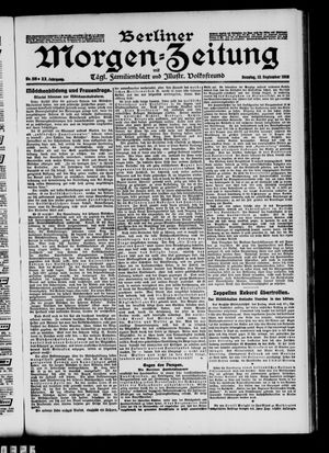 Berliner Morgen-Zeitung vom 13.09.1908