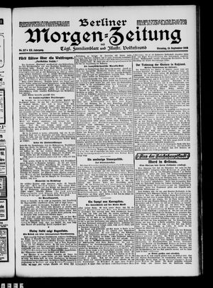 Berliner Morgen-Zeitung vom 15.09.1908