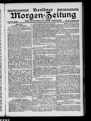 Berliner Morgen-Zeitung vom 16.09.1908