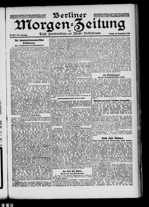 Berliner Morgen-Zeitung on Sep 18, 1908