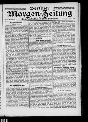 Berliner Morgen-Zeitung vom 23.09.1908