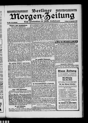 Berliner Morgen-Zeitung vom 25.09.1908