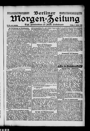 Berliner Morgen-Zeitung vom 02.10.1908