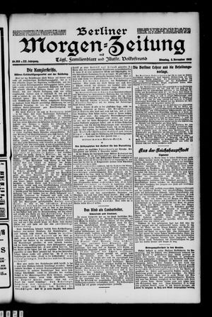 Berliner Morgen-Zeitung vom 03.11.1908