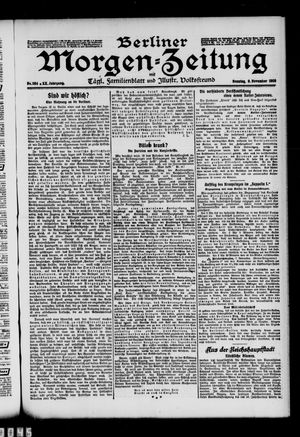 Berliner Morgen-Zeitung vom 08.11.1908