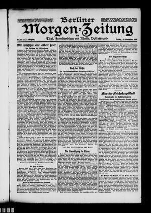 Berliner Morgen-Zeitung vom 20.11.1908