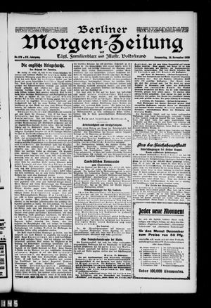 Berliner Morgen-Zeitung vom 26.11.1908