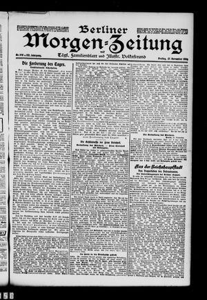 Berliner Morgen-Zeitung vom 27.11.1908