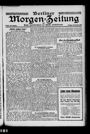 Berliner Morgen-Zeitung vom 29.11.1908