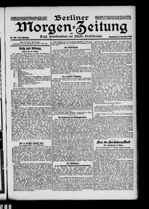Berliner Morgen-Zeitung vom 19.12.1908