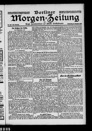 Berliner Morgen-Zeitung vom 24.12.1908
