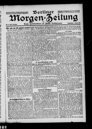 Berliner Morgen-Zeitung vom 07.01.1909