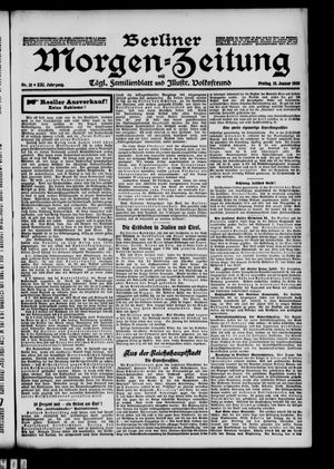 Berliner Morgenzeitung vom 15.01.1909