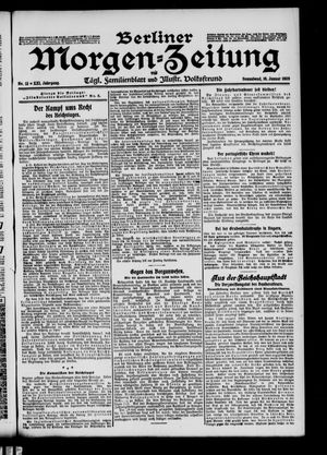 Berliner Morgenzeitung vom 16.01.1909