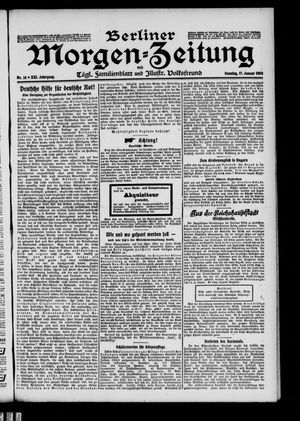 Berliner Morgenzeitung vom 17.01.1909
