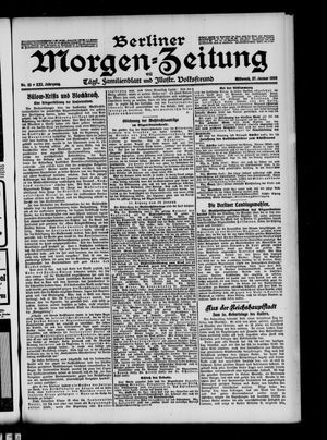 Berliner Morgenzeitung vom 27.01.1909