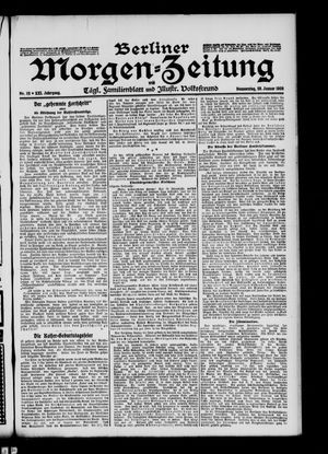 Berliner Morgenzeitung vom 28.01.1909