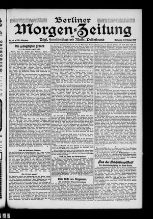 Berliner Morgen-Zeitung vom 17.02.1909