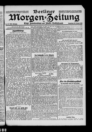Berliner Morgenzeitung vom 20.02.1909