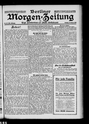 Berliner Morgen-Zeitung vom 21.02.1909