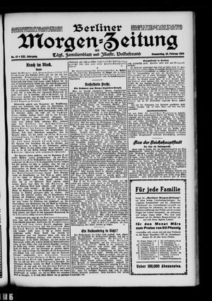 Berliner Morgen-Zeitung vom 25.02.1909