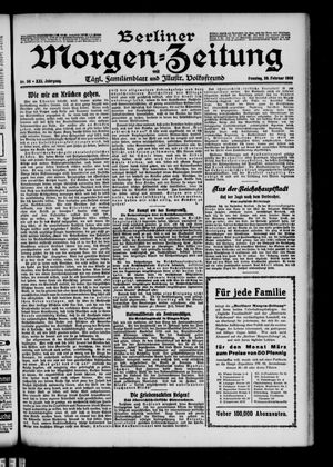 Berliner Morgen-Zeitung vom 28.02.1909