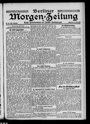 Berliner Morgen-Zeitung vom 17.04.1909